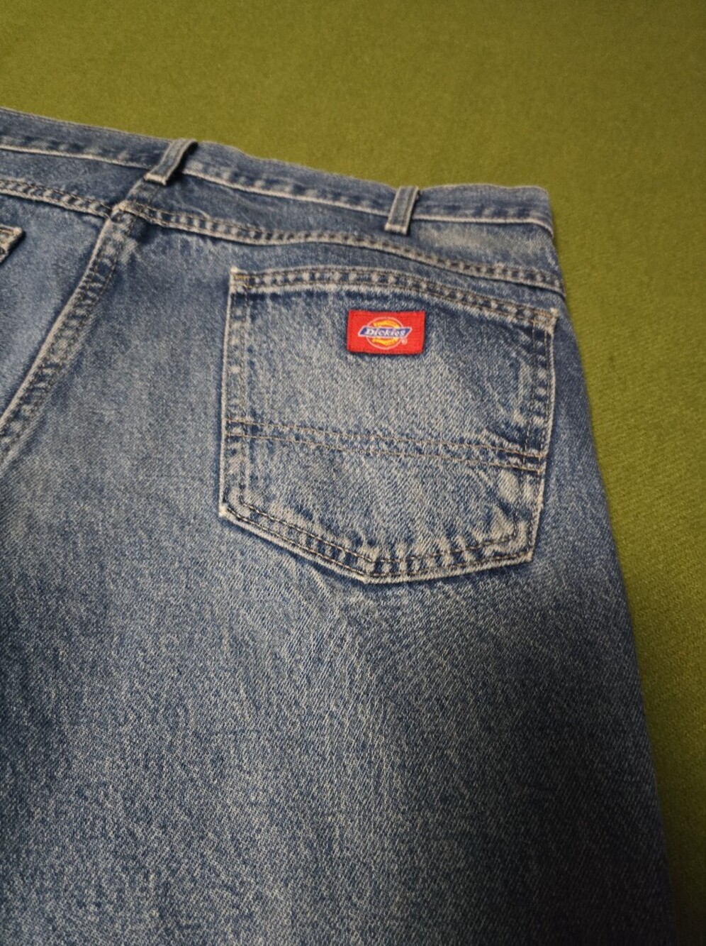 Vintage Baggy Dickies Men’s Washed Blue Relaxed Jeans